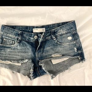 Zara trf denim shorts